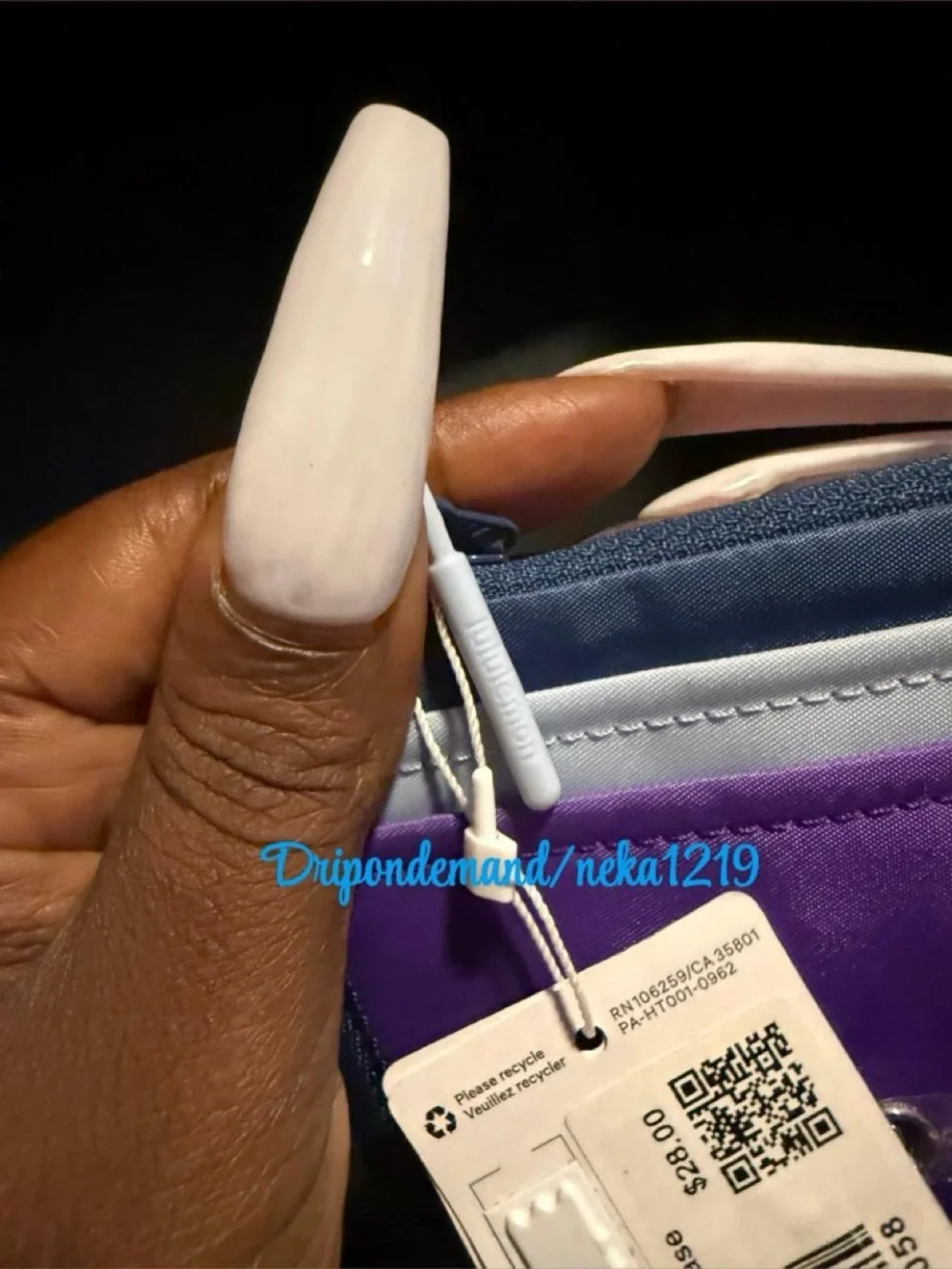 Lululemon True Identity Card Case- Pitch Blue/Blue Linen/Atomic Purple